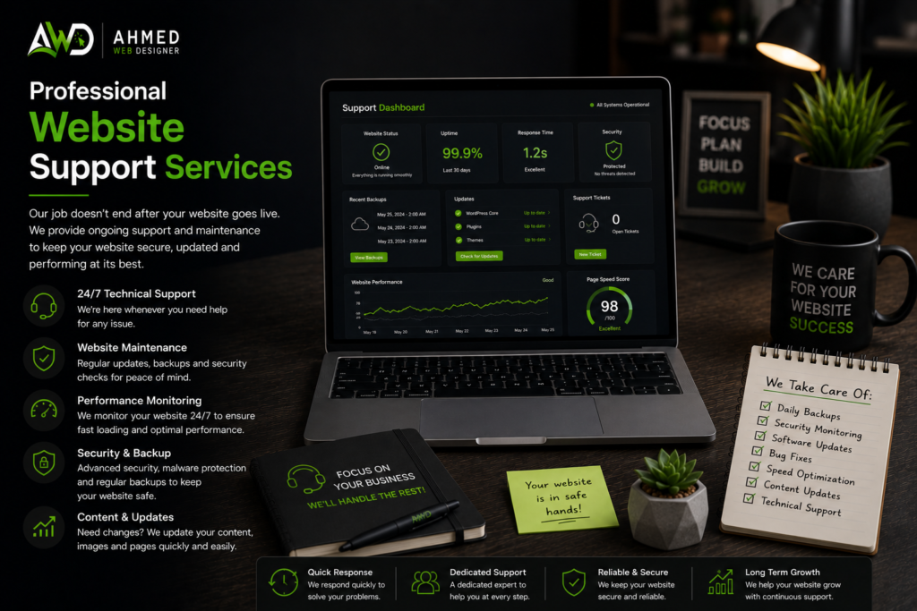 Professional website support and maintenance services