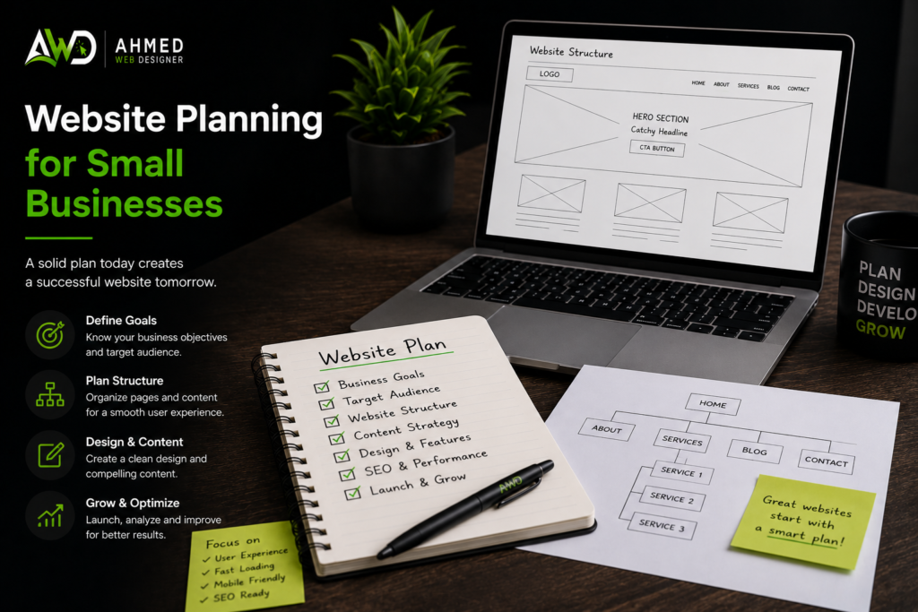 Website planning process for small businesses